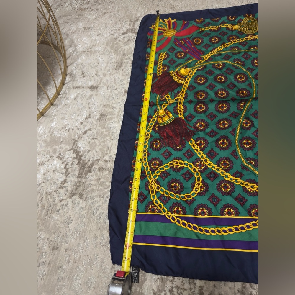 Celine Silk Scarf with Chain and Jewel Print - Picture 6 of 8